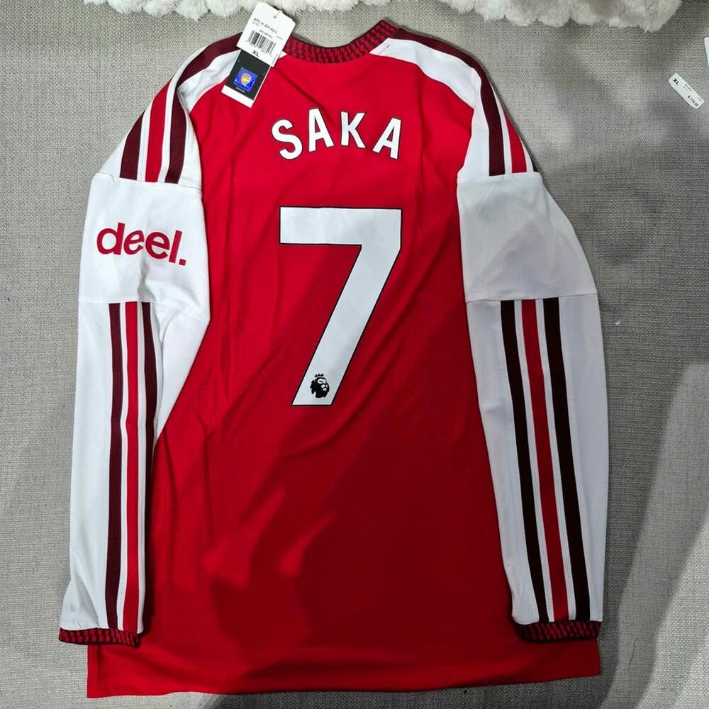 Adidas Arsenal 2026/27 Bukayo Saka #7 Authentic Player Long Sleeve Home Jersey